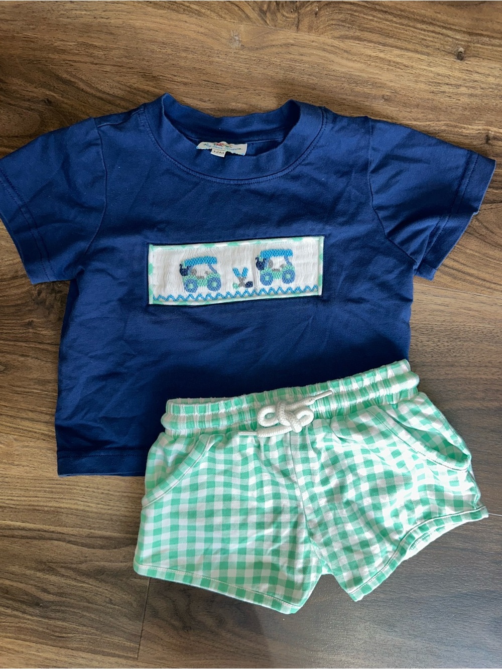 Boys golf smocked outfit